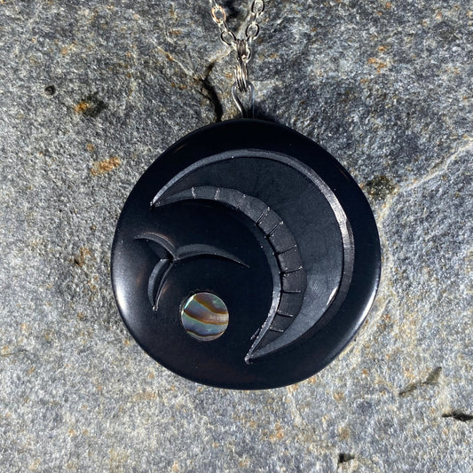 Salmon Egg Haida Argillite Pendant