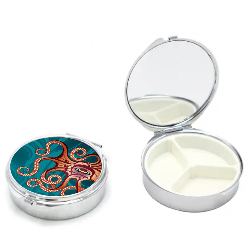 Octopus (Nuu) Pill Case + Mirror