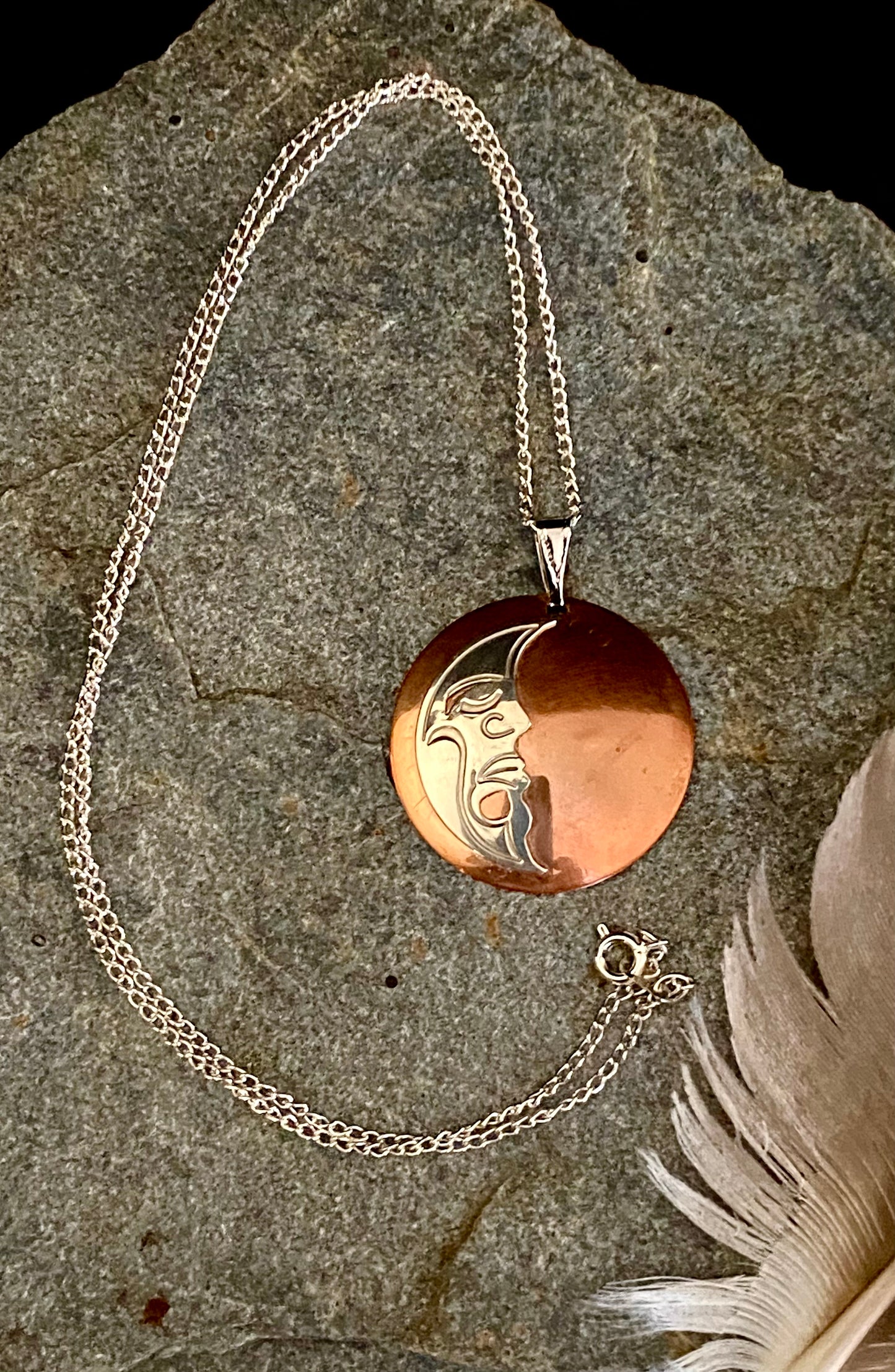 Crescent Moon Pendant Necklace - Francis Dick
