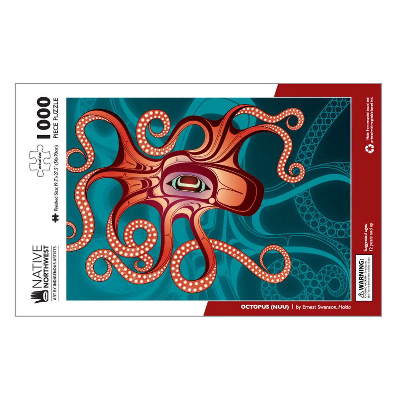 Octopus (Nuu) by Ernest Swanson- Puzzle - Ernest Swanson - - Pentlatch Gallery - Aboriginal Art - Parksville, BC, Canada