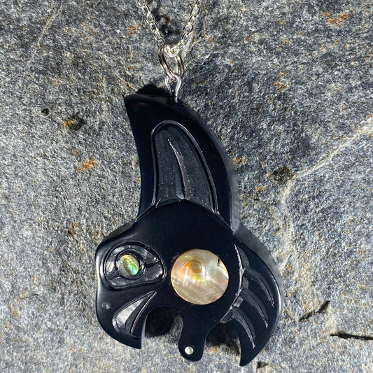 Eagle Haida Argillite Pendant