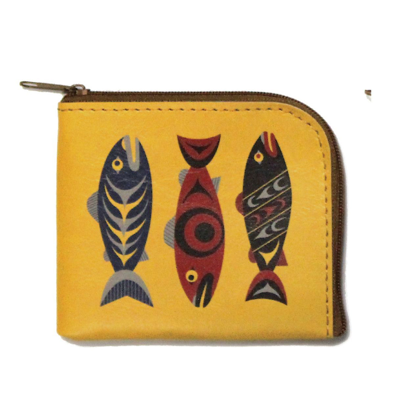 Coin Purse - Salmon by Simon Diamond - Pentlatch Gallery - Apparel - Pentlatch Gallery - Aboriginal Art - Parksville, BC, Canada