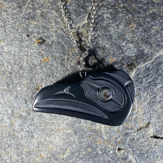 Raven Haida Argillite Pendant