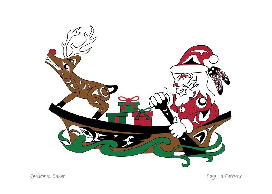Christmas Canoe - Holiday Card