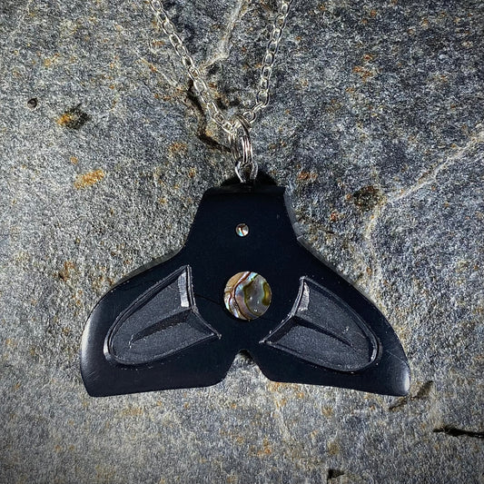 Whale Tail Haida Argillite Pendant