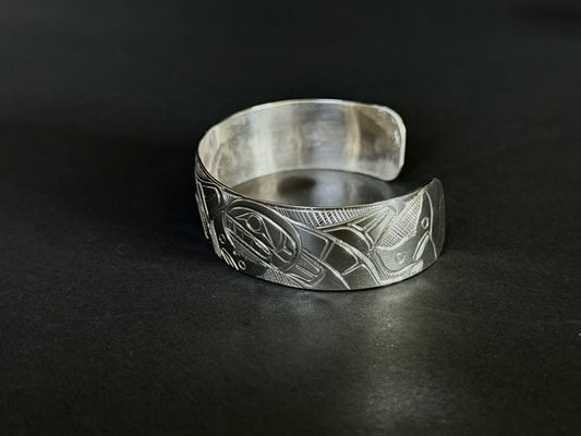 Sterling Silver Orca Bracelet