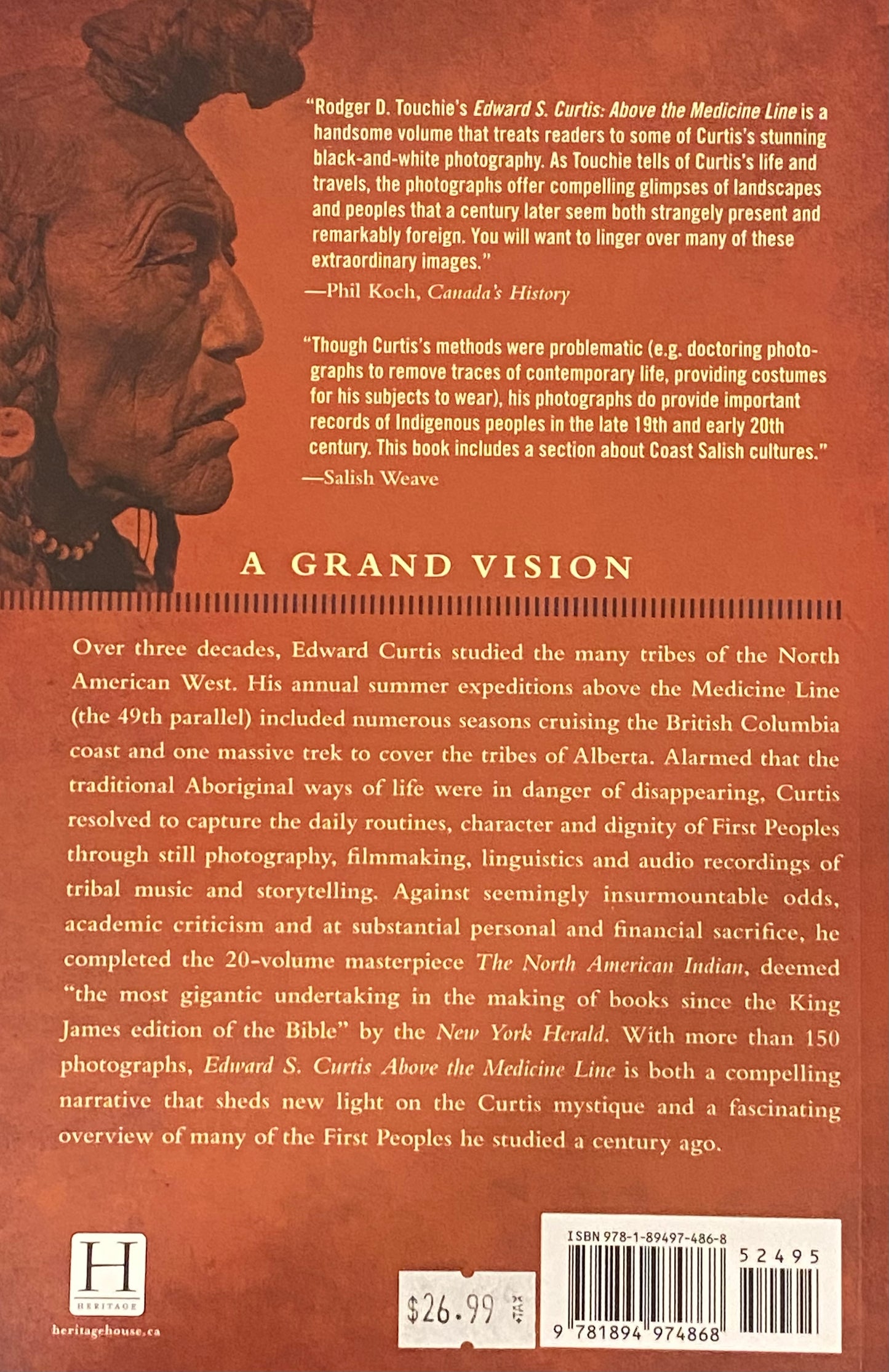 Edward S. Curtis Above the Medicine Line - Book