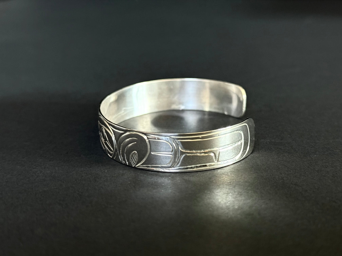 Sterling Silver Eagle & Salmon Bracelet