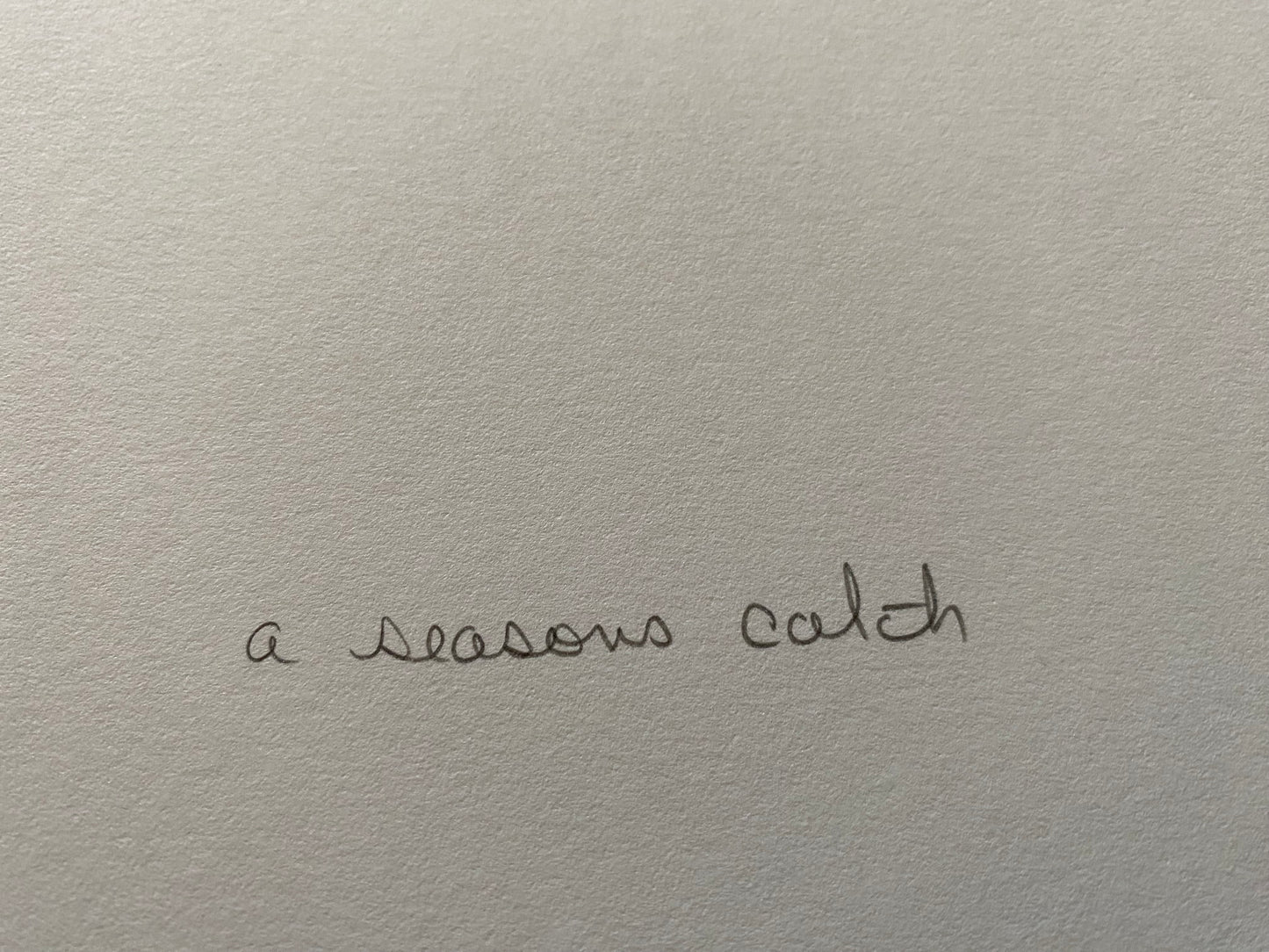 A Seasons Catch - John Goodwin