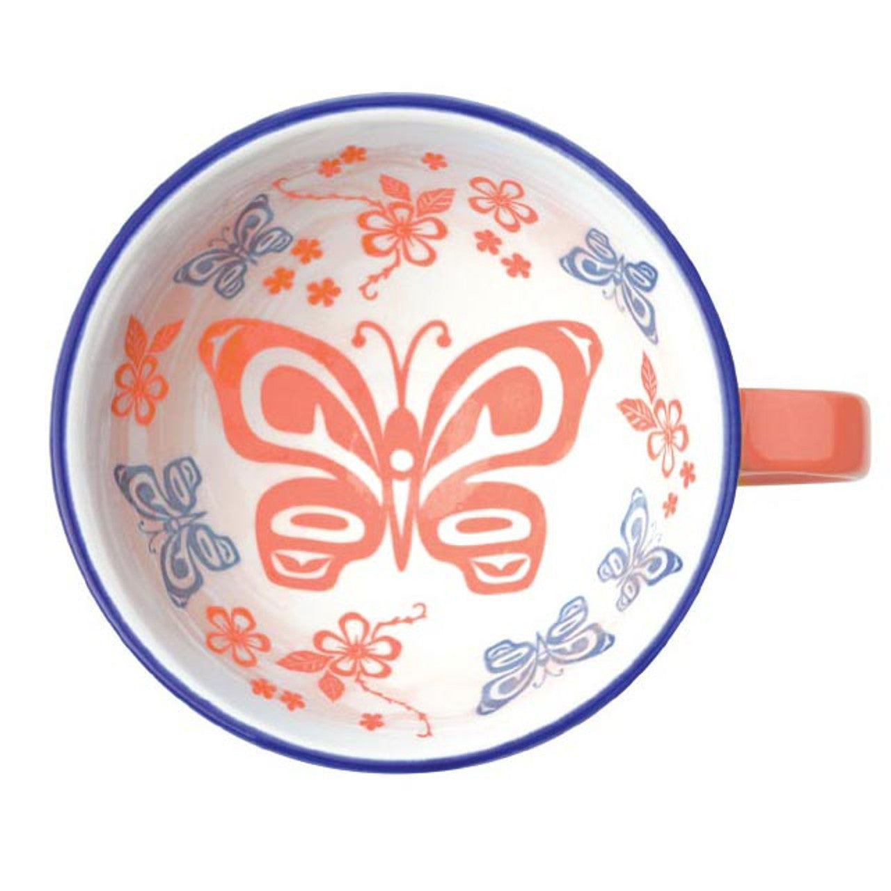 Butterfly & Wild Rose Porcelain Mug