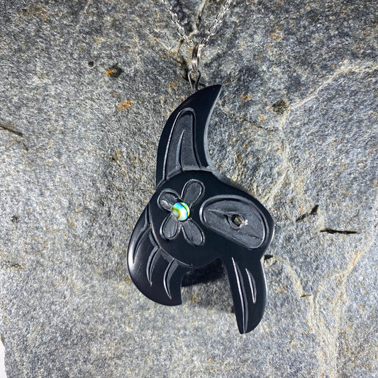 Hummingbird Haida Argillite Pendant