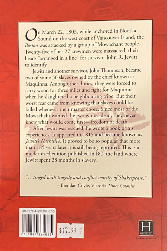 White Slaves of Maquinna - Book