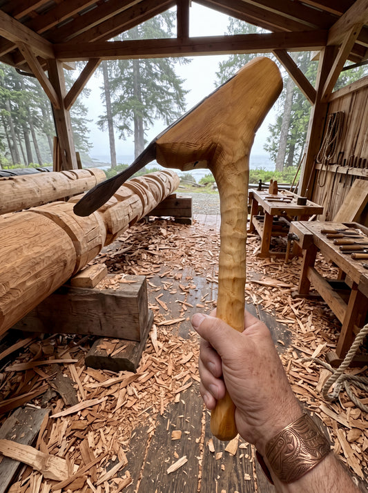 Nuu-chah-nulth Maple Totem Pole Carving Adze
