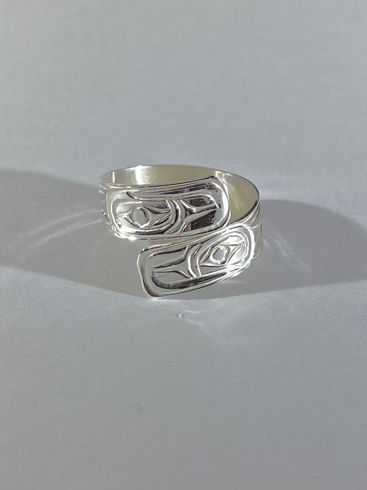 Silver Wrap Ring sz-7 1/2