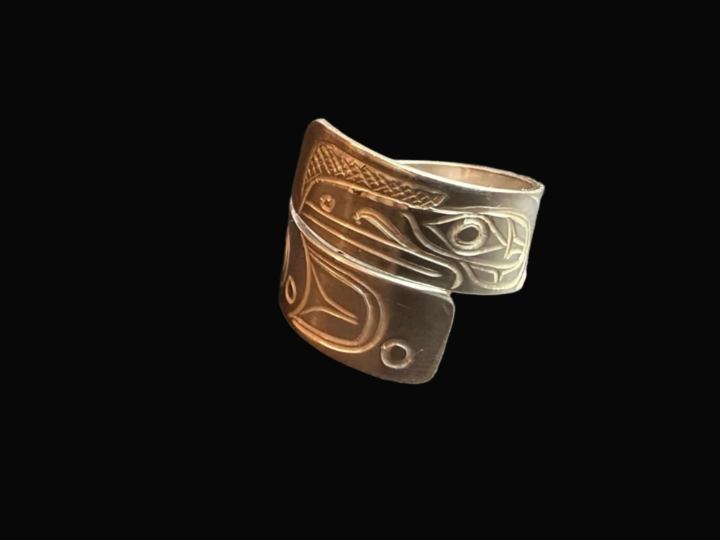 Sterling Silver Wrap Ring Raven 2