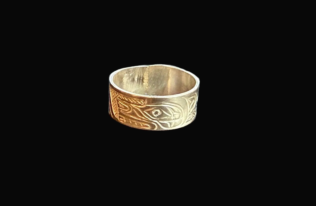 Sterling Silver Wolf Ring