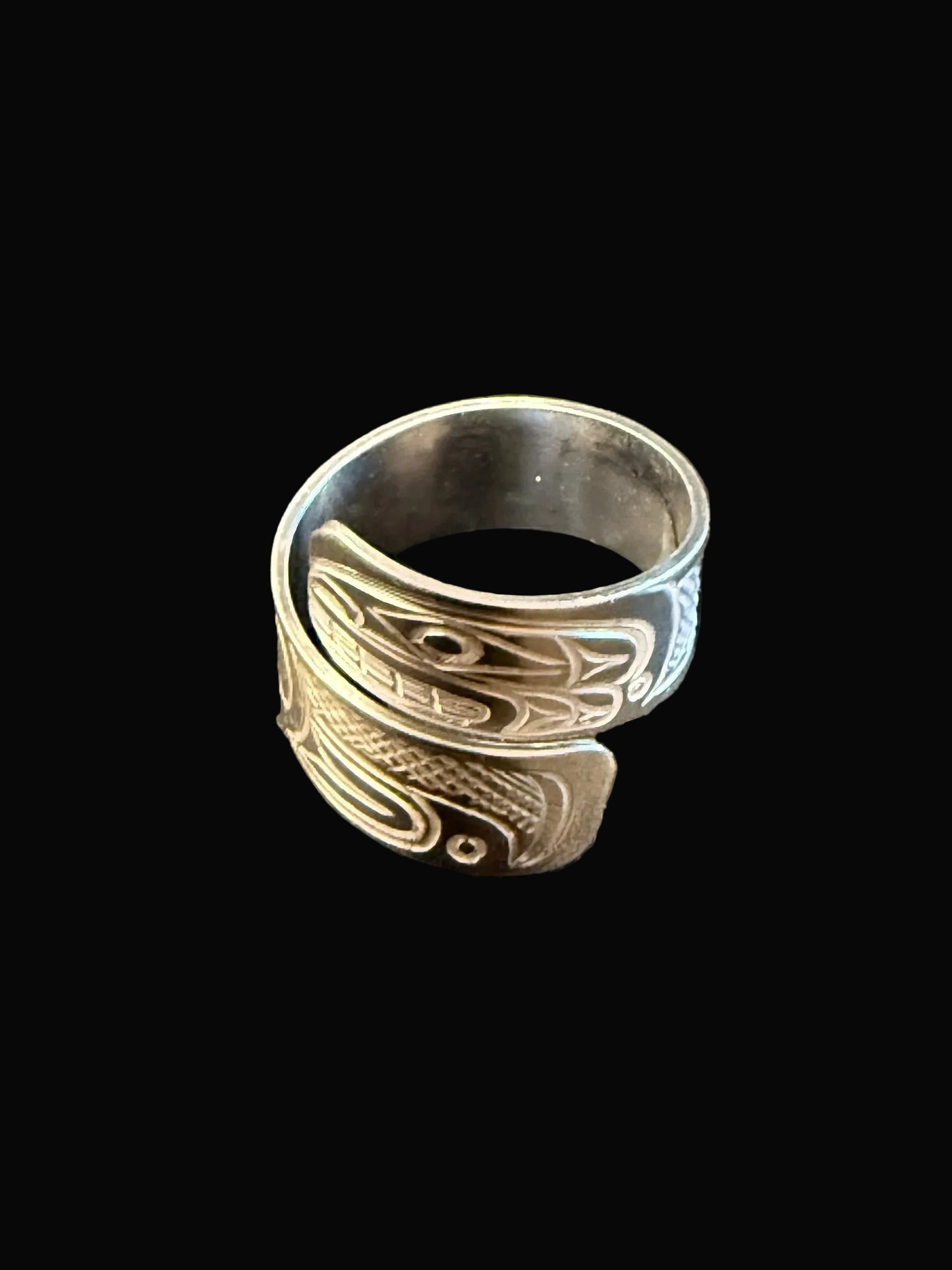 Sterling Silver Whale Wrap Ring