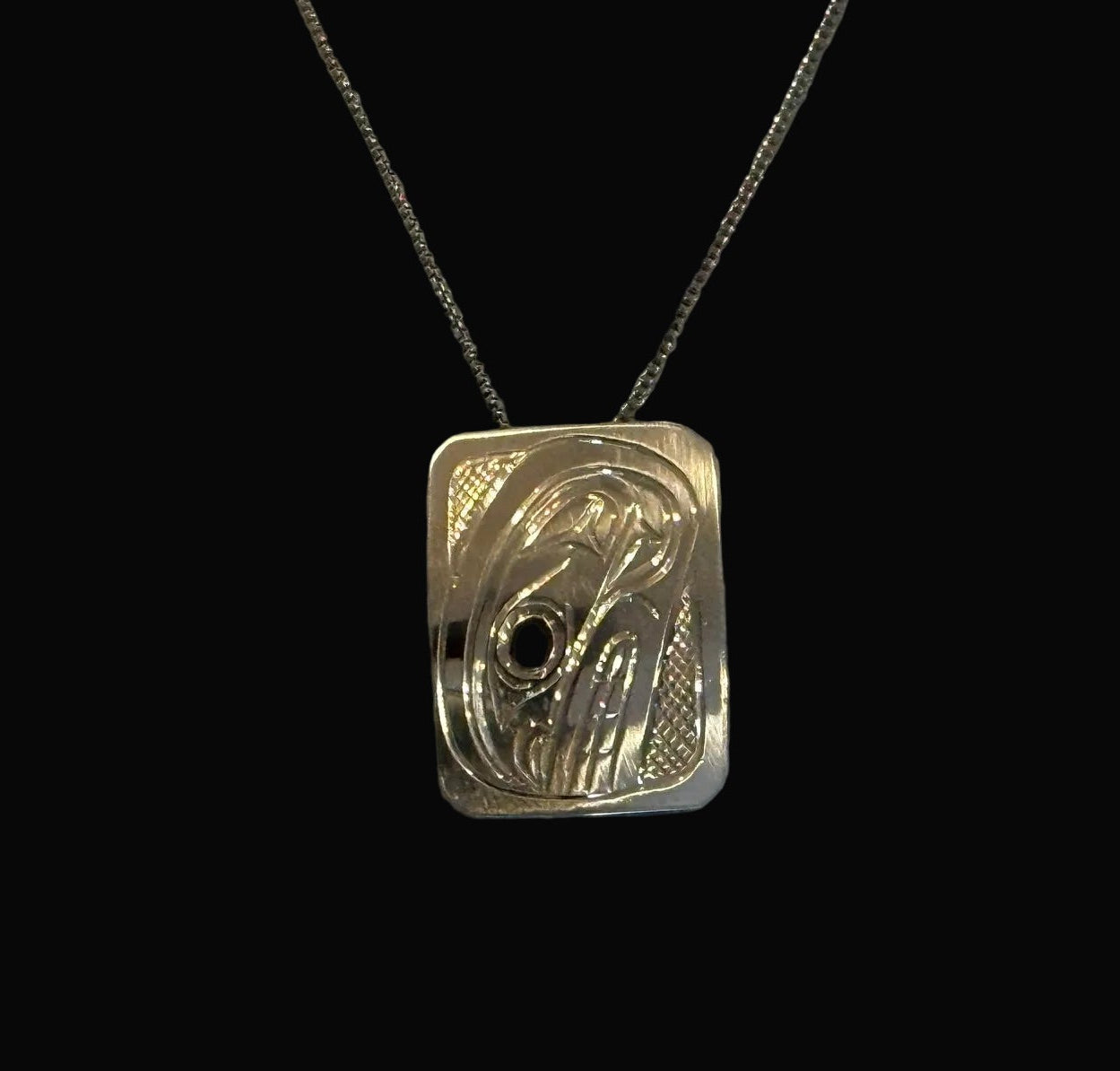 Stirling Silver Orca Pendant