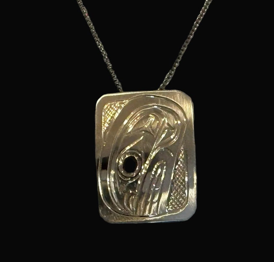 Stirling Silver Orca Pendant