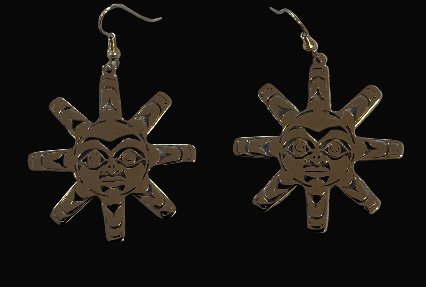 Stainless Steel Sun Earrings