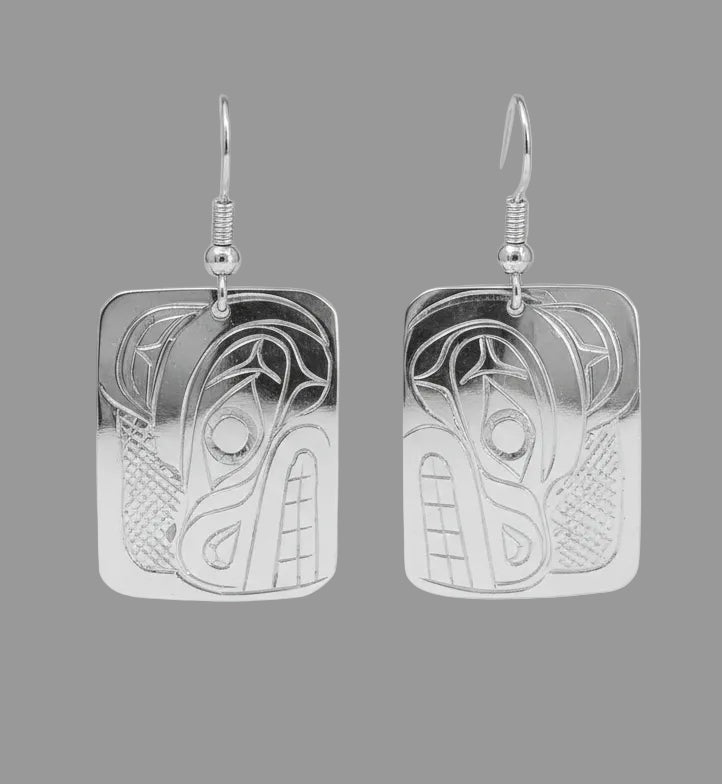 Sterling Silver Bear Earrings