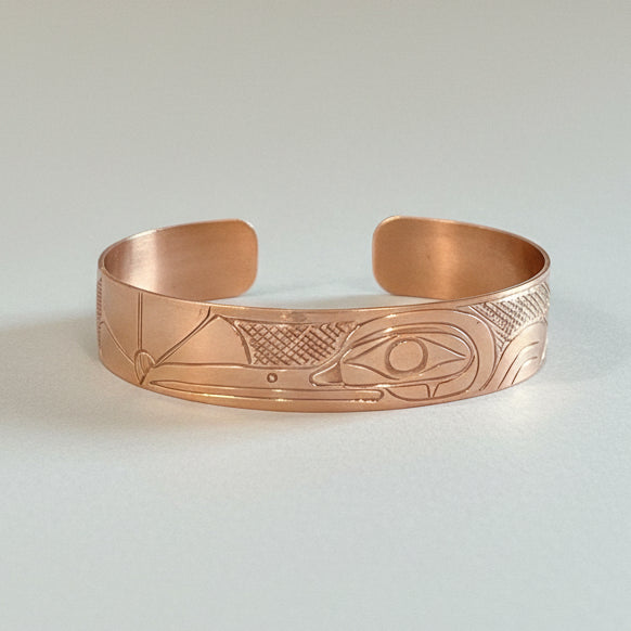 1/2" Copper Hummingbird Bracelet