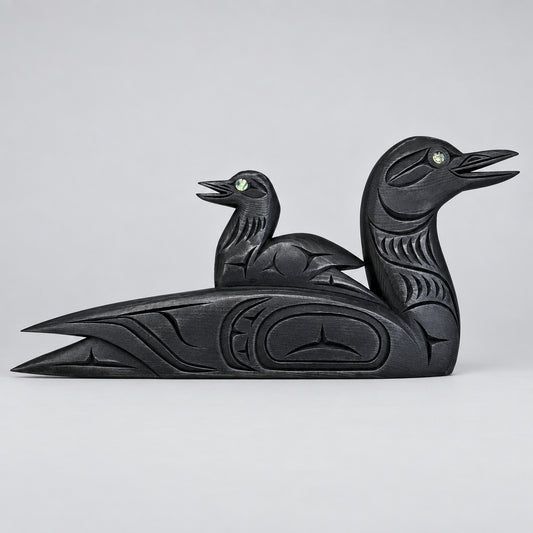 Loon & baby (Free Standing)