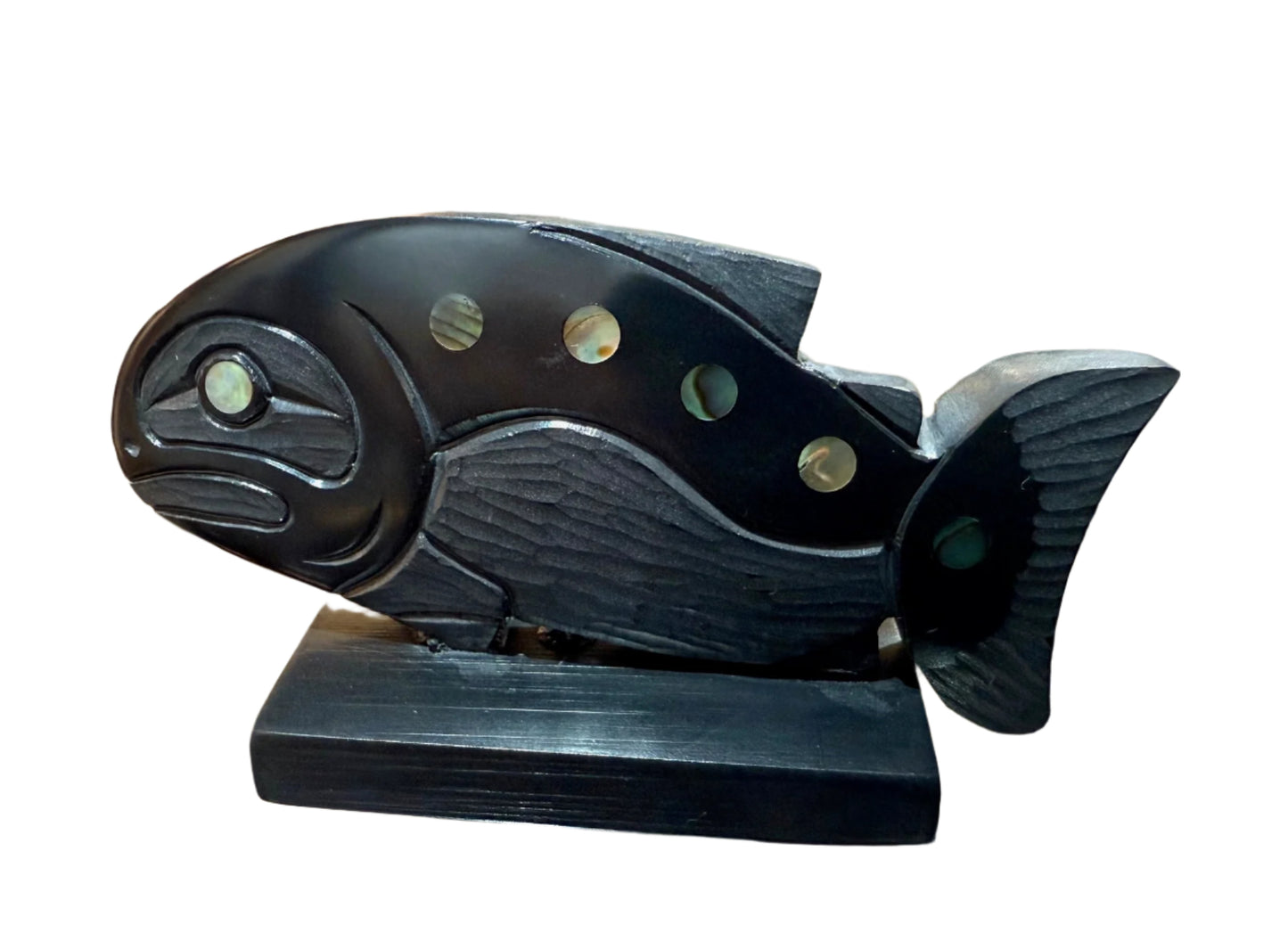 Haidi Gwaii Argillite Killer Salmon Sculpture