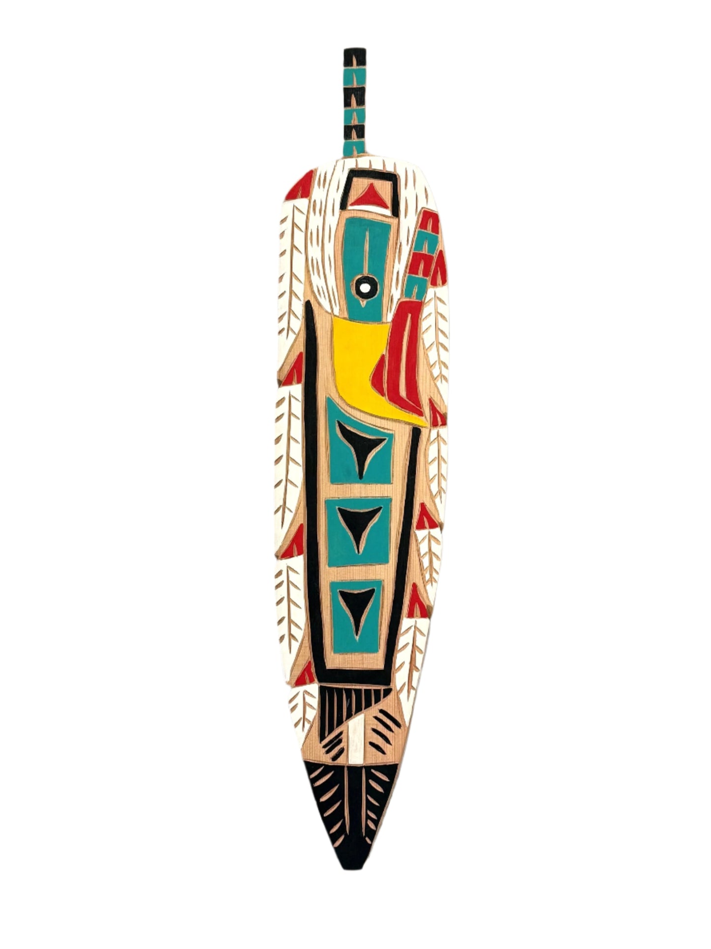 Carved Cedar Eagle Feather