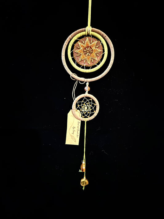 Handcrafted Suncatcher in Greens & Browns