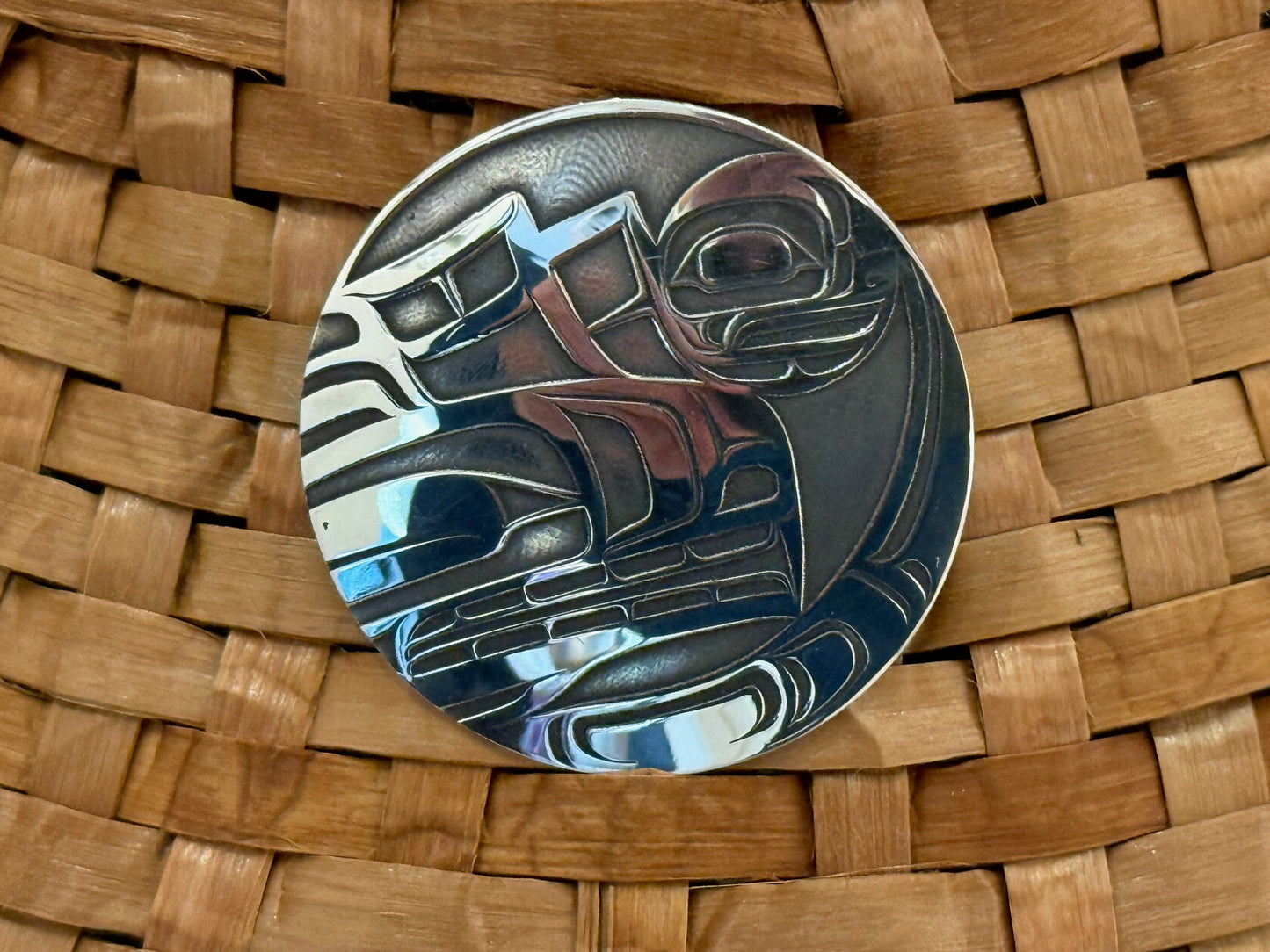 Sterling Silver Wolf Pendant Large