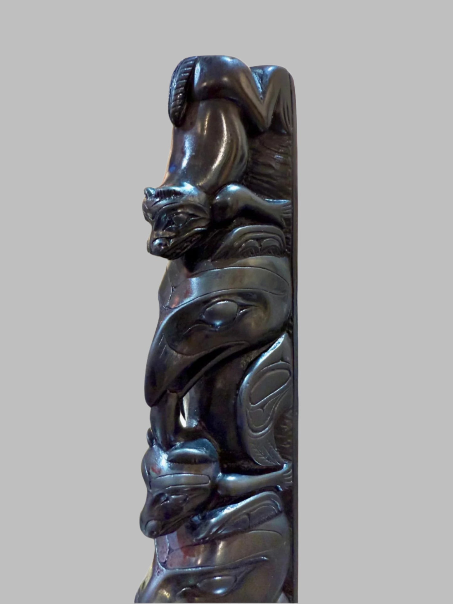 Early Haida Gwaii Argillite Totem Pole