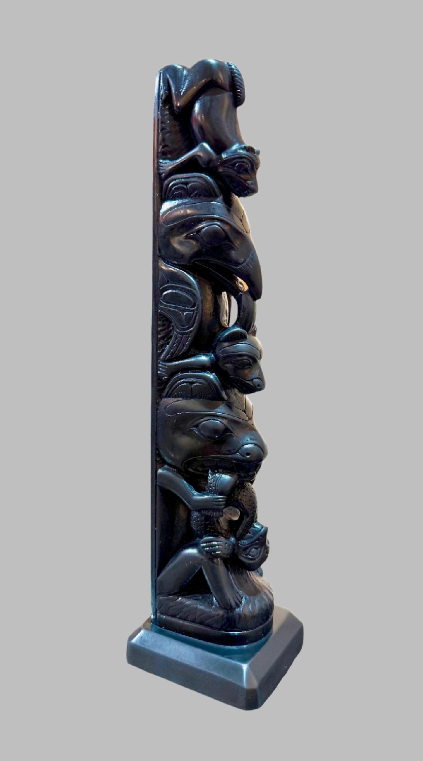 Early Haida Gwaii Argillite Totem Pole