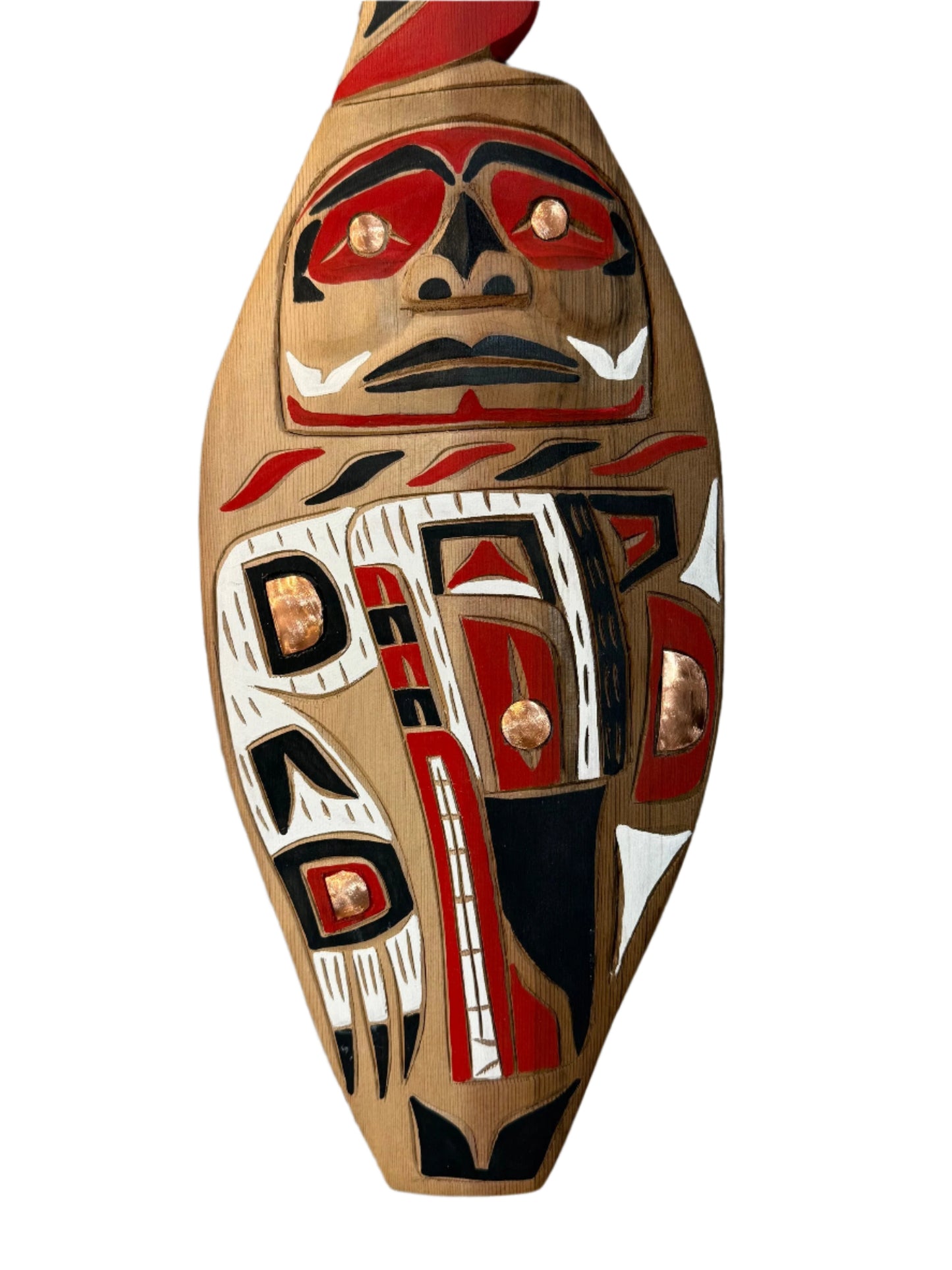 Wolf Moon Paddle with Copper Inlay