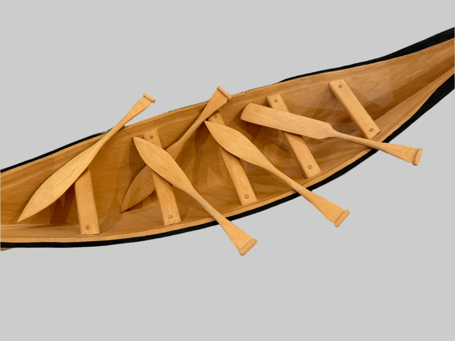 Miniature Hand Carved Kwakiut Canoe