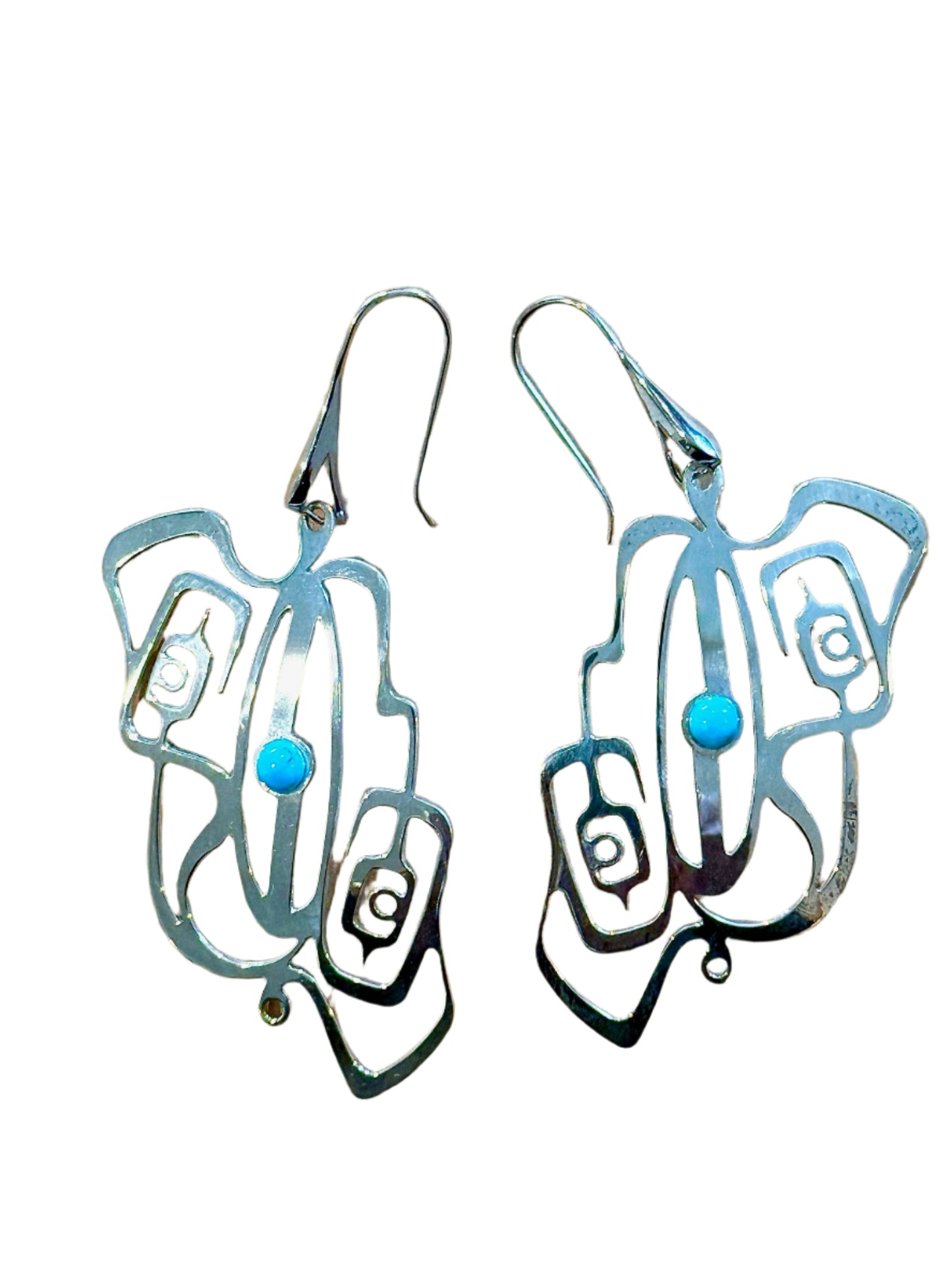 Sterling Silver Earrings Creations Lovers/Turquoise