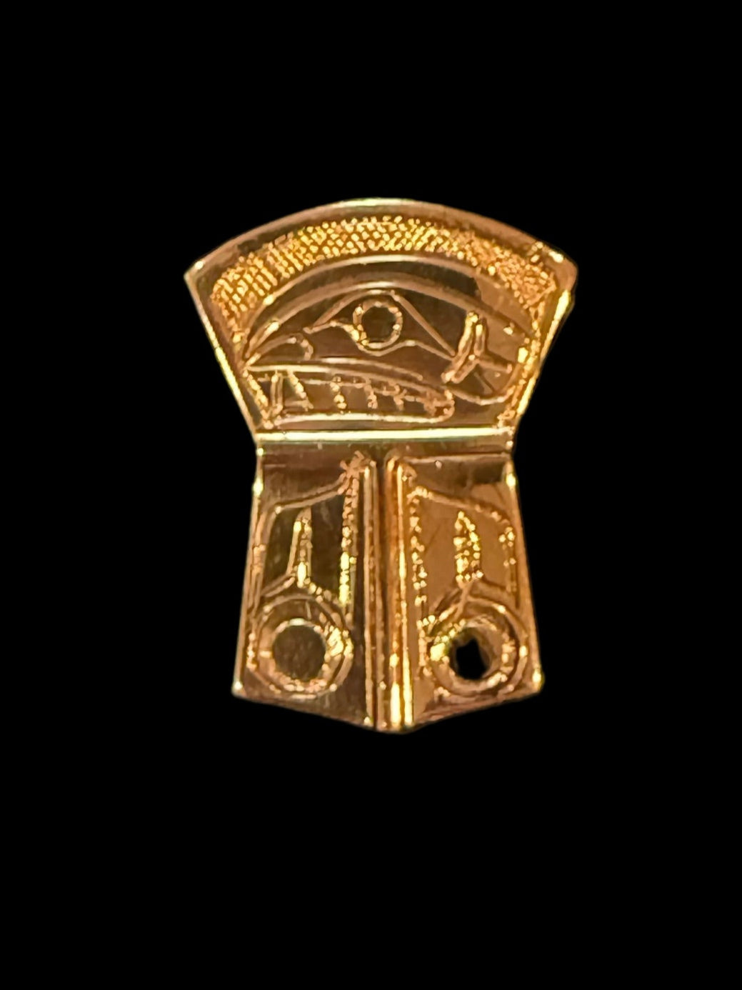 Copper Orca Shield Pendant