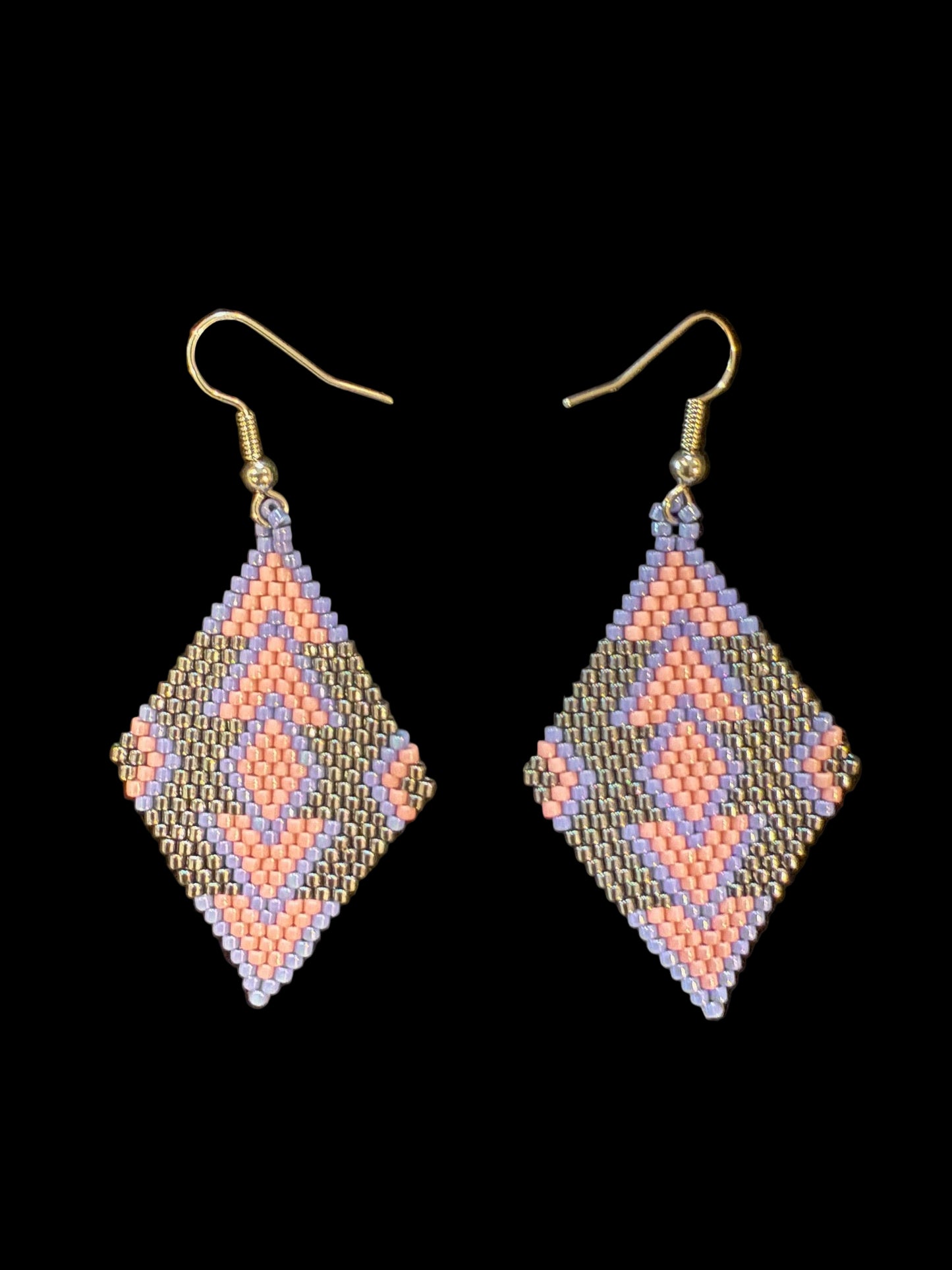 Diamond Beaded Earrings