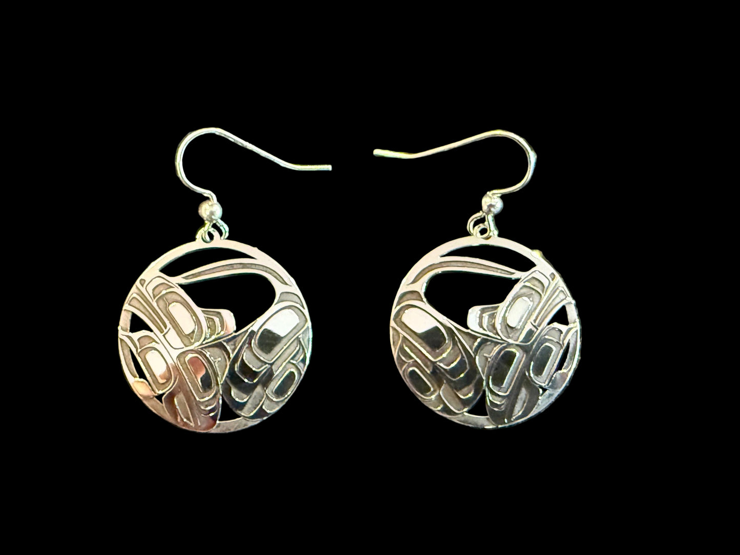 Stirling Silver Wolf Earrings