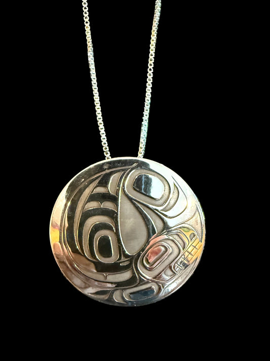 Sterling Silver Killer Whale Pendant