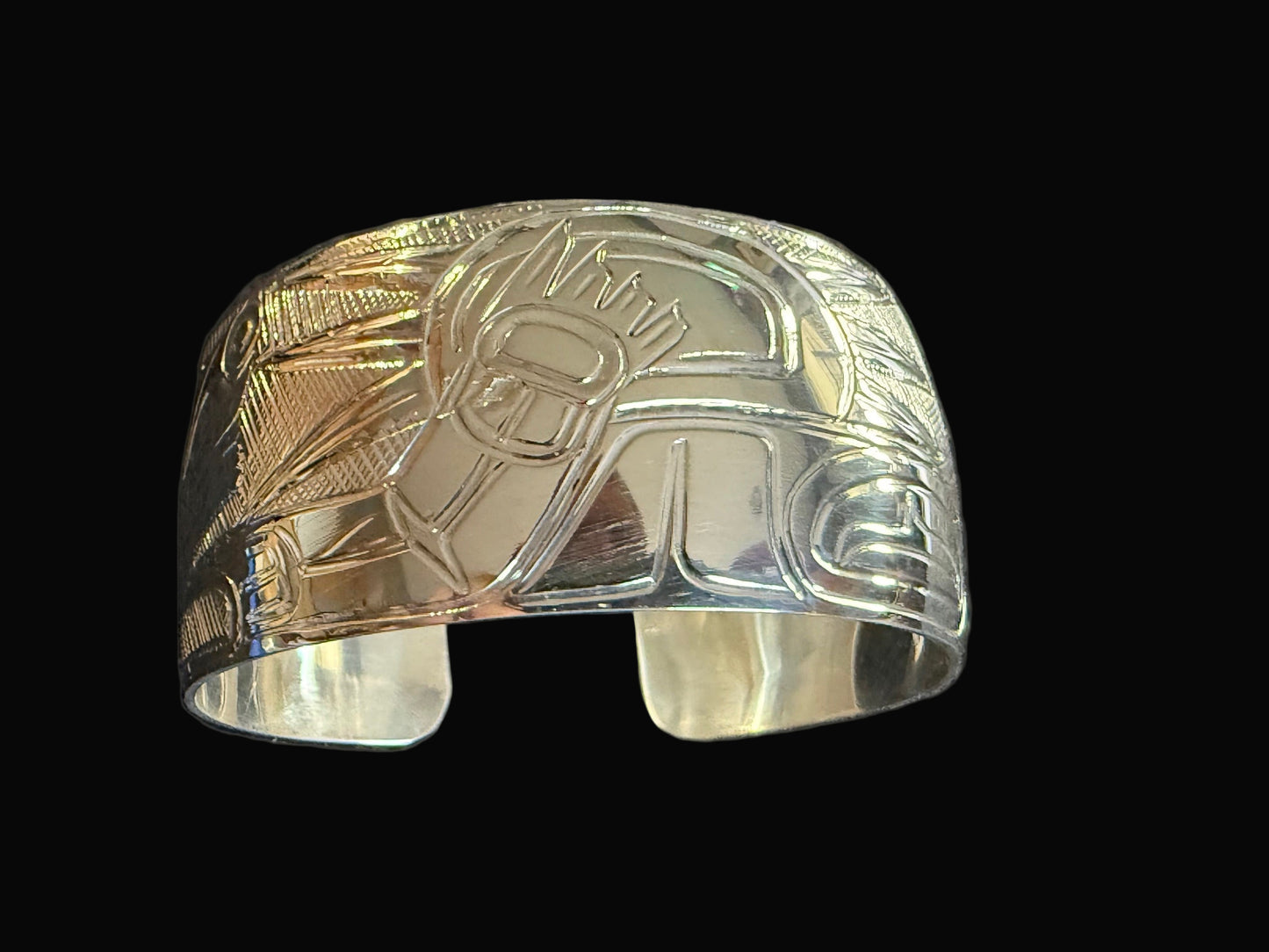Sterling Silver Sea Otter 1" Cuff