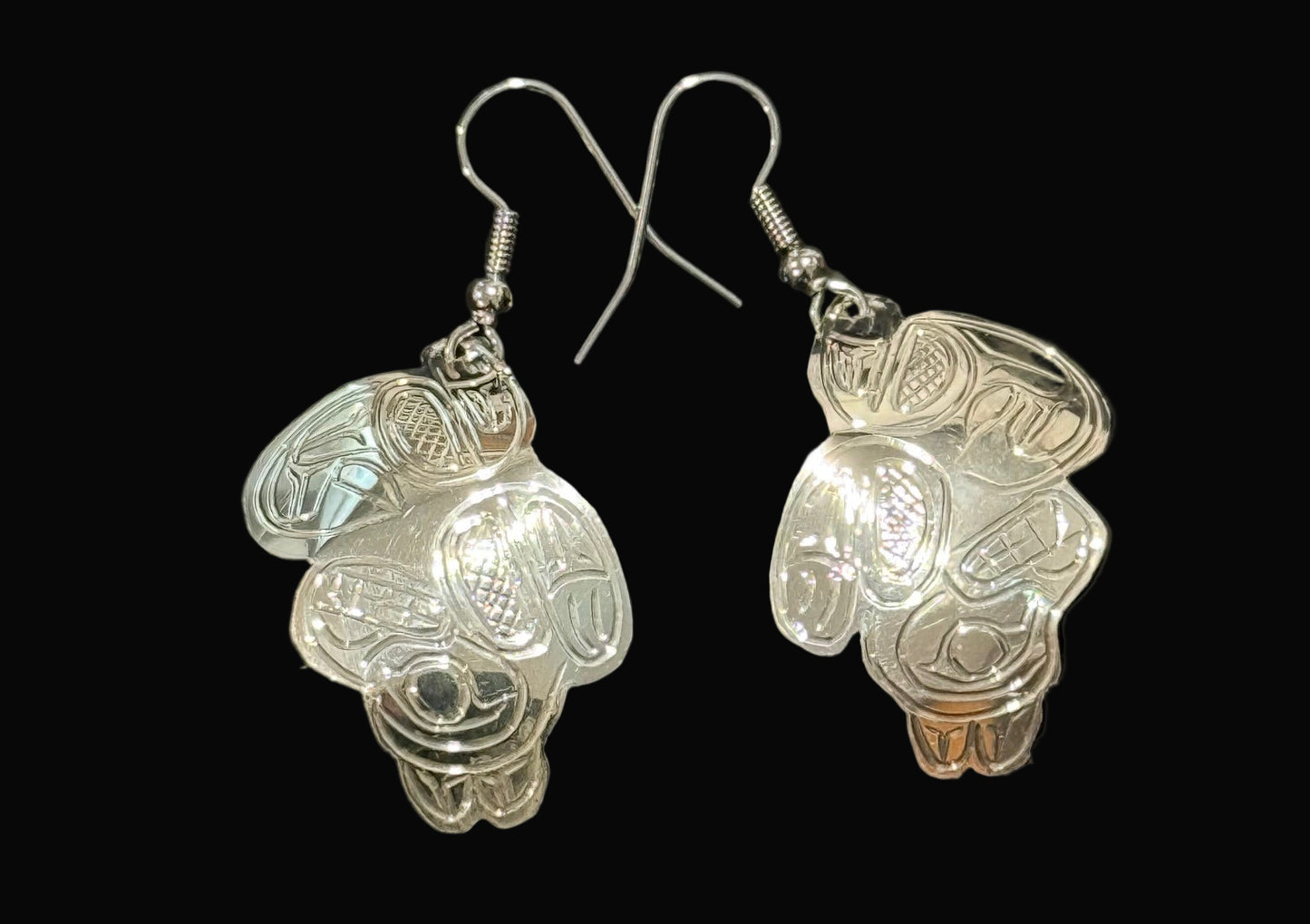 Sterling Silver Bear Earrings