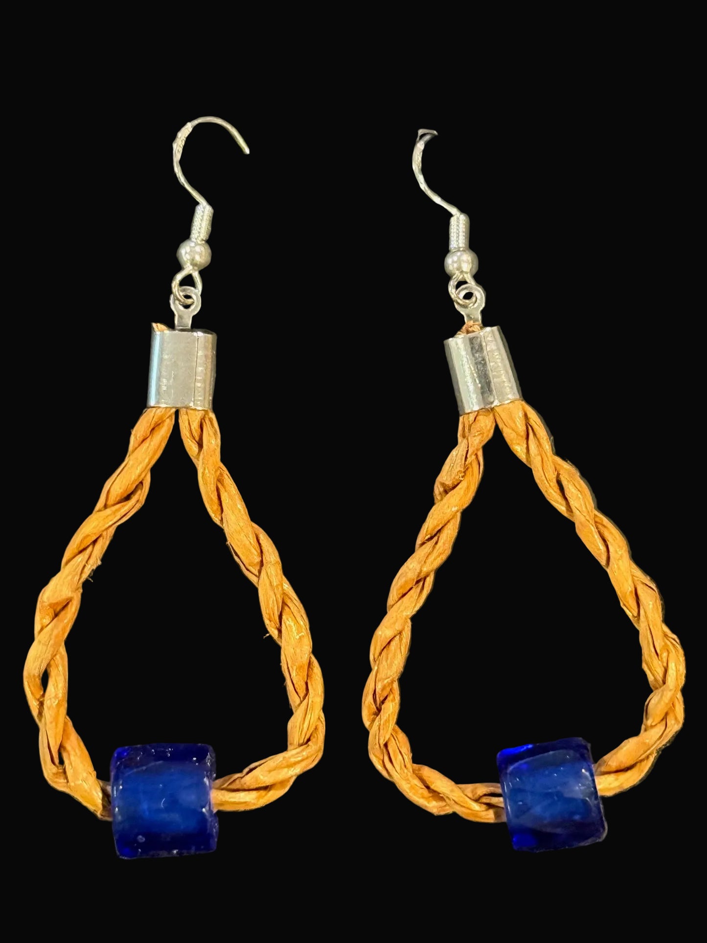 Lovely Cedar Rope/Bead Earrings