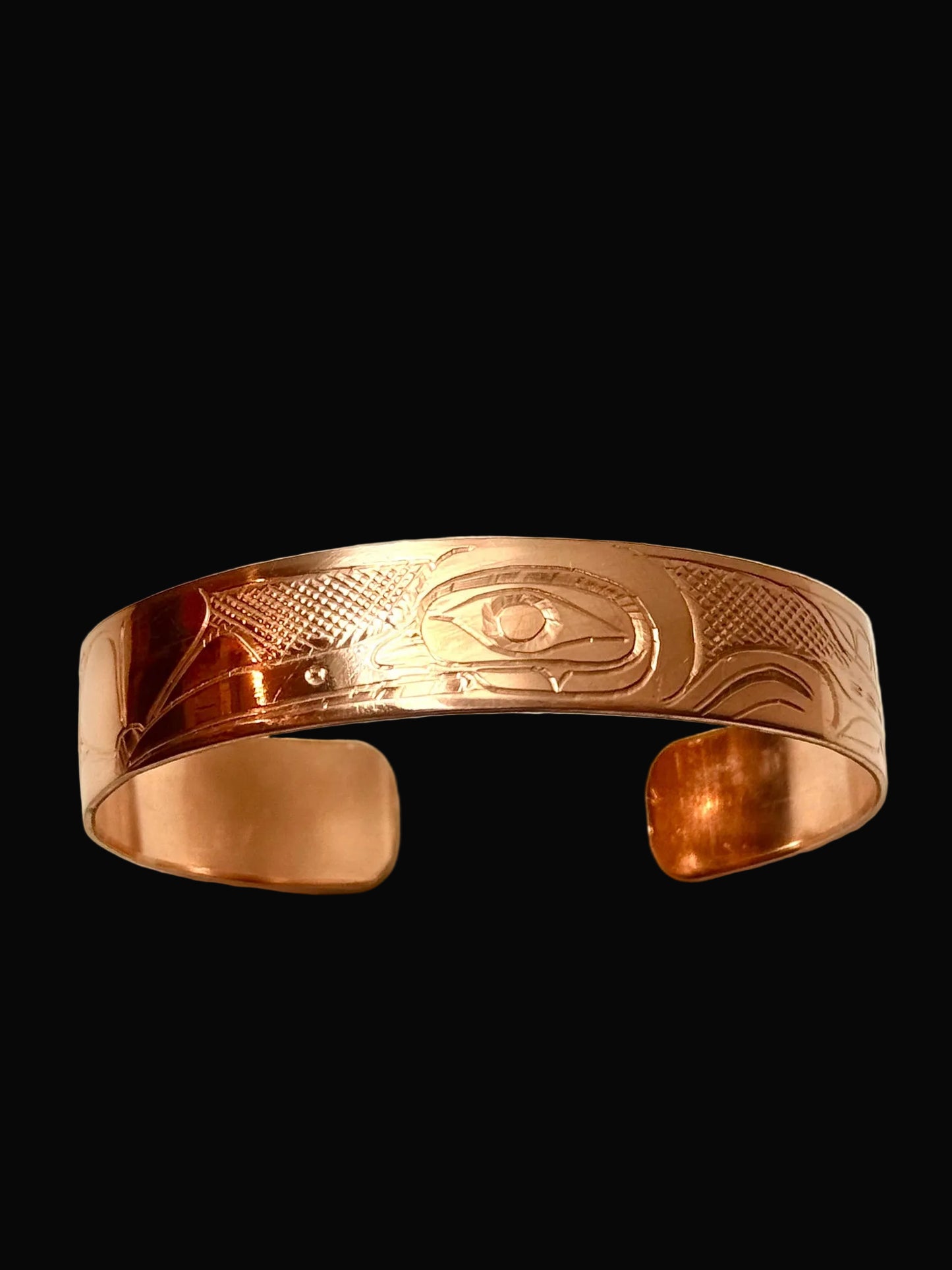 Lovely 1/2" Copper Hummingbird Bracelet/Cuff