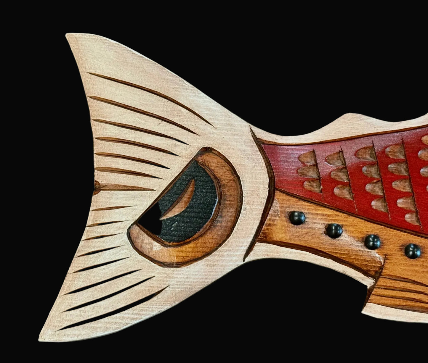 Beautiful Kwakiutl Salmon Plaque