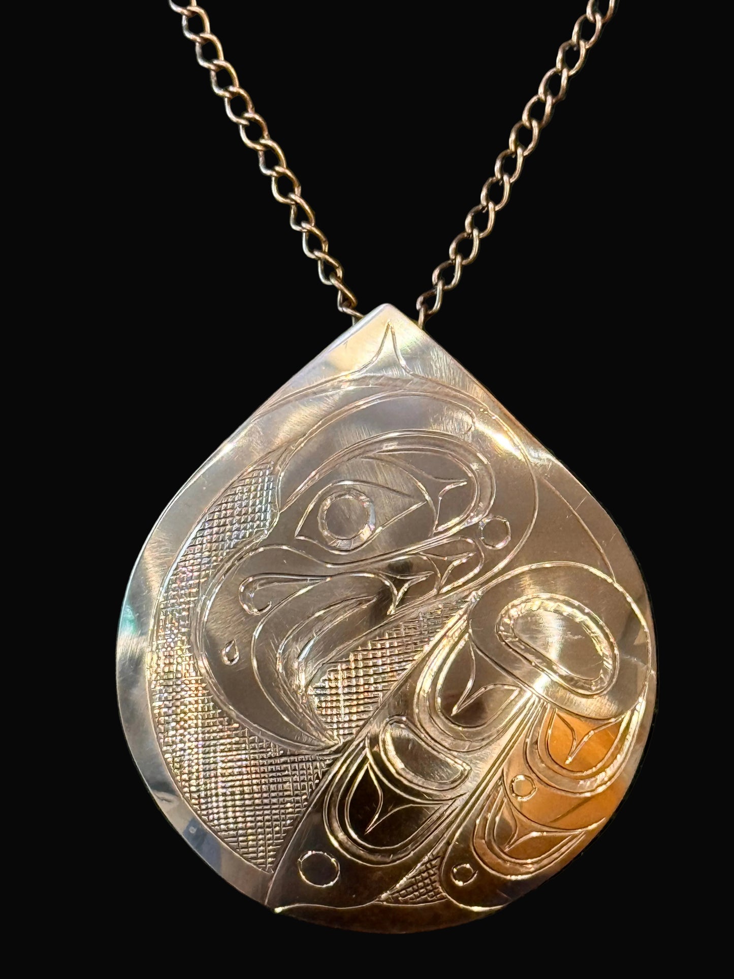 Large Copper Eagle Pendant/Chain