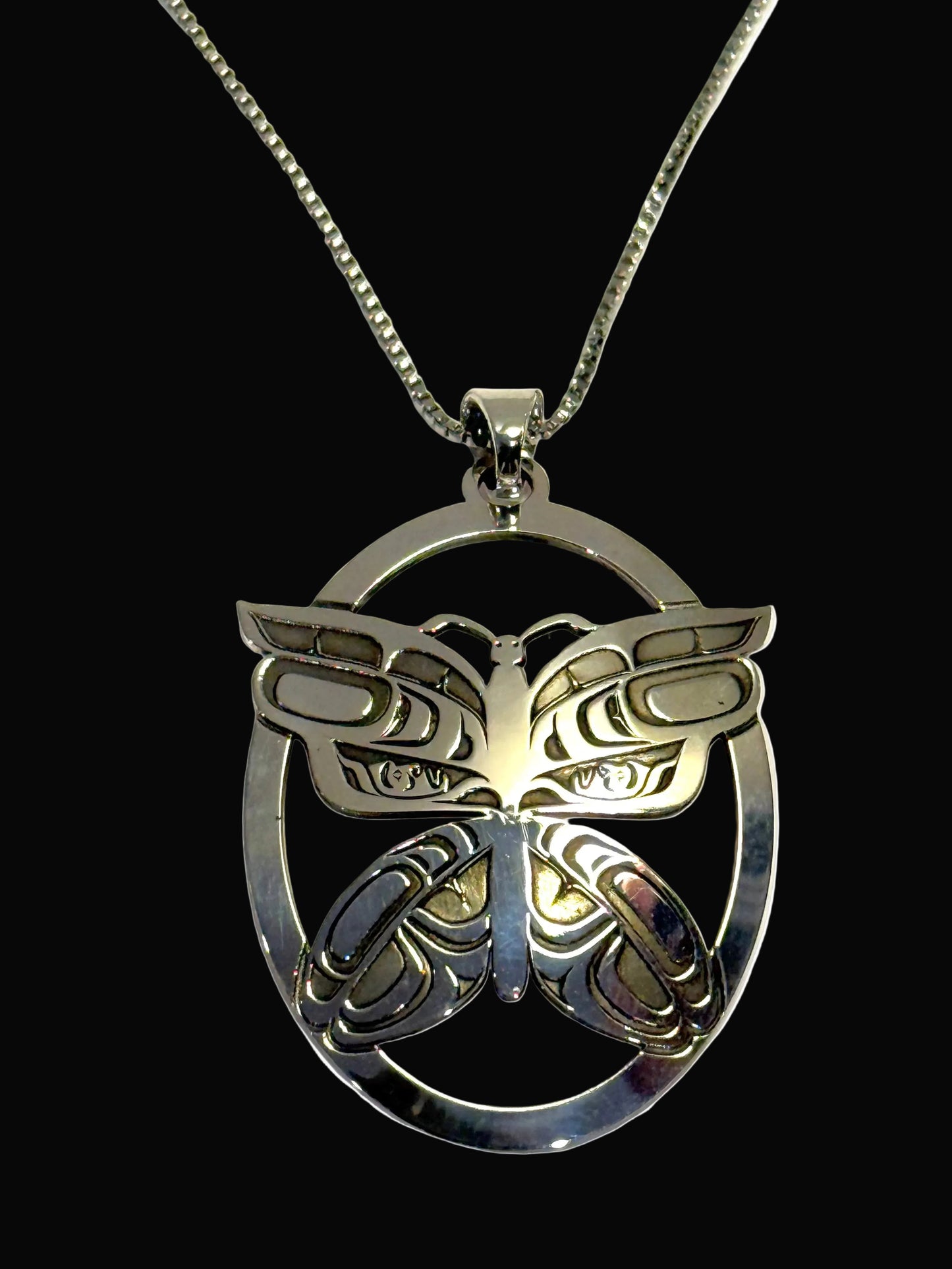 Sterling Silver Butterfly Pendant with chain