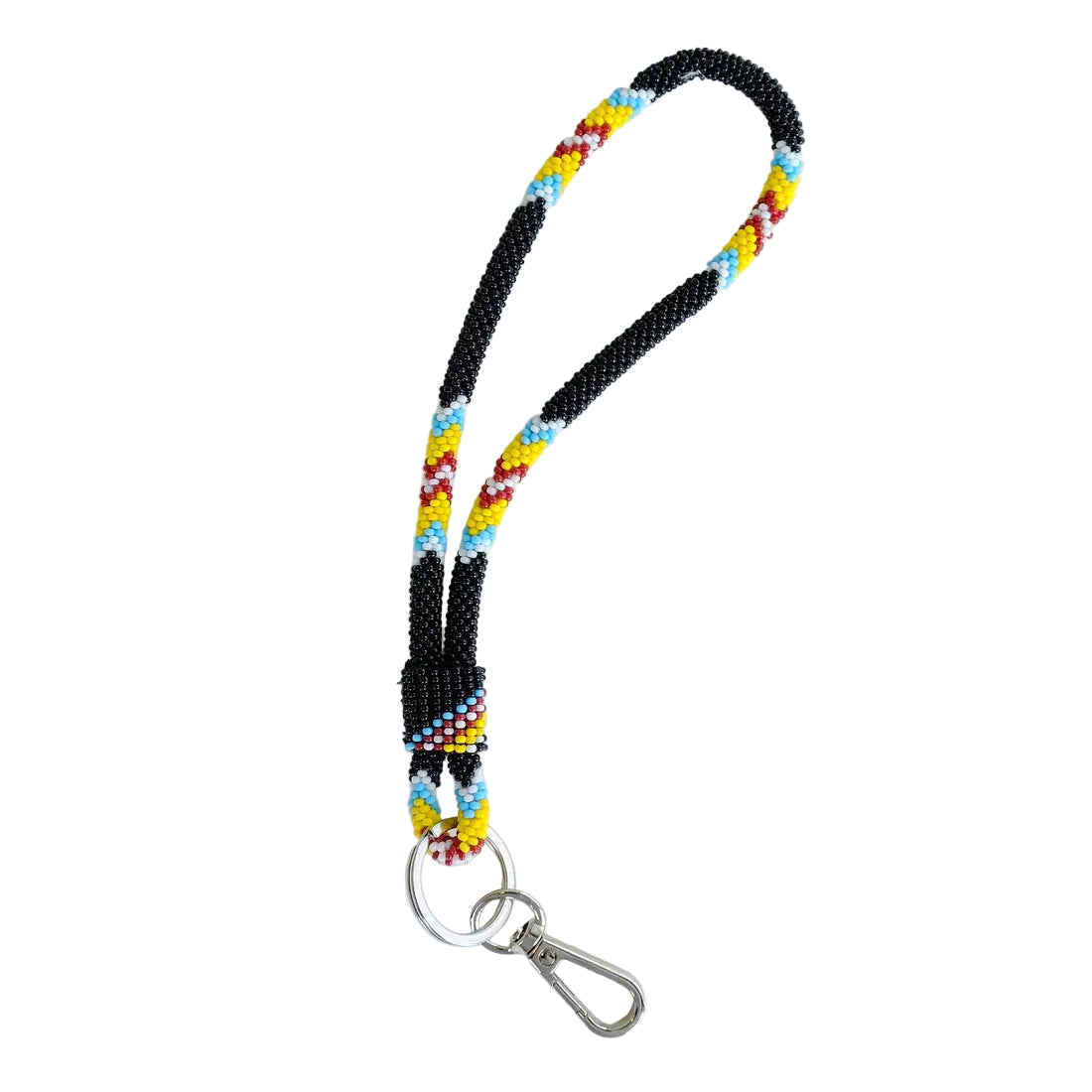 7" Beaded Lanyard (black)