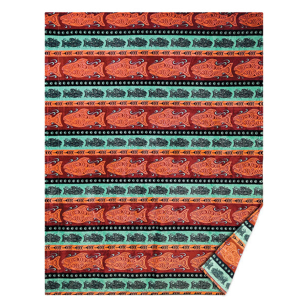 Coho Salmon Fleece Blanket
