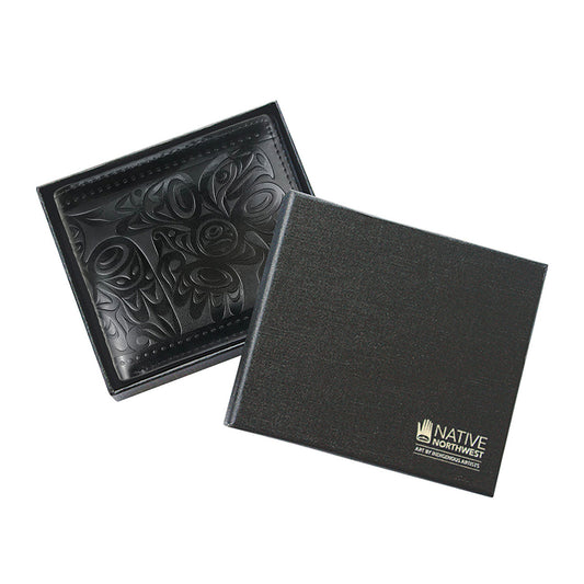 Leather Embossed Wallet Salish Eagle Joe Wilson Sxwaset